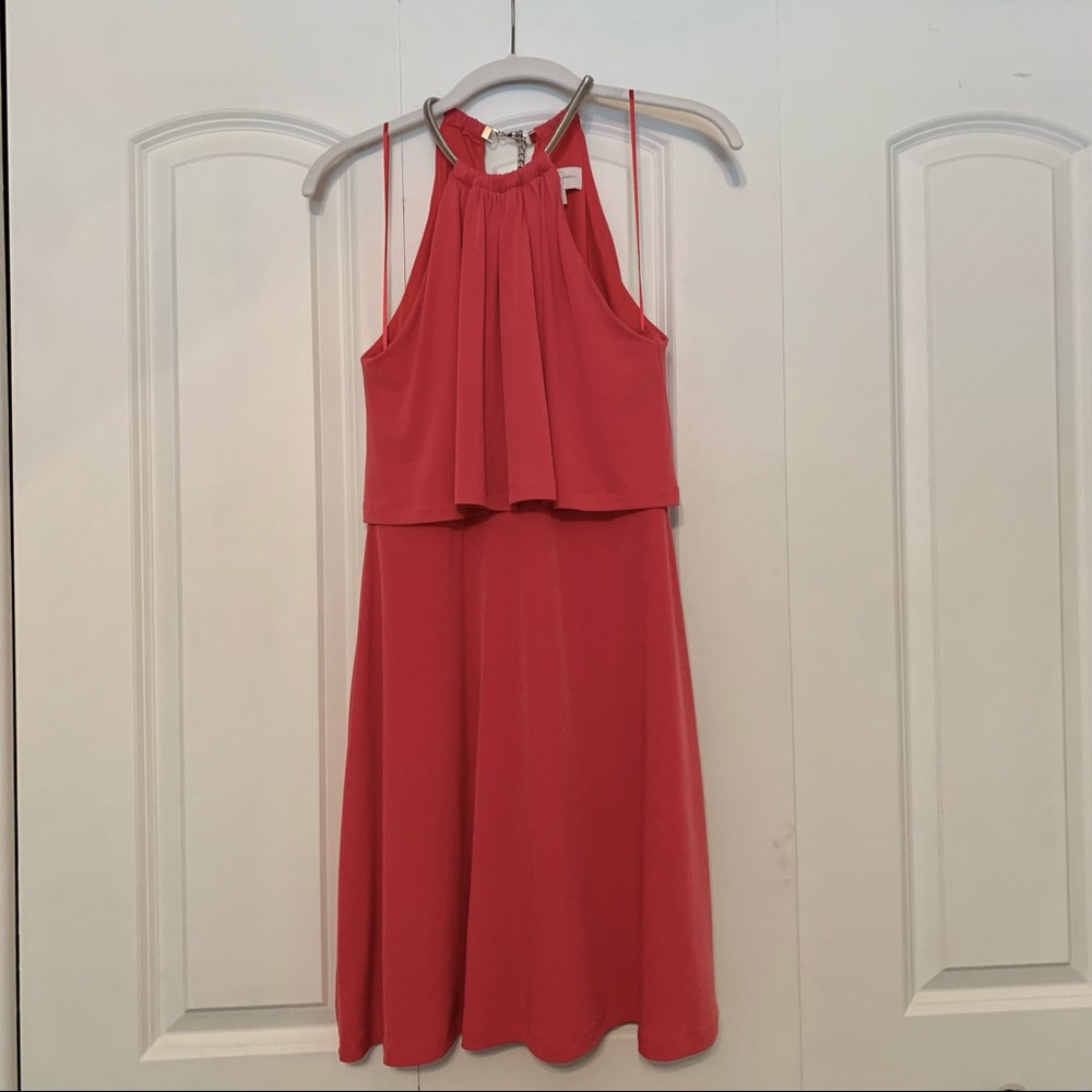Jessica Simpson Bright Coral Pink Dress